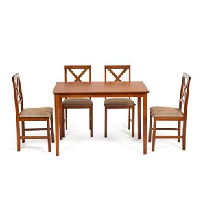 Обеденная группа Хадсон (стол + 4 стула) id 13831 Espresso арт.13831 в Абакане
